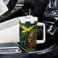 One Love Jamaica Tumbler With Handle Rastafarian Lion Reggae Grunge Style