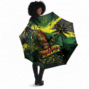 One Love Jamaica Umbrella Rastafarian Lion Reggae Grunge Style