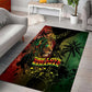 One Love Bahamas Area Rug Rastafarian Lion Reggae Grunge Style