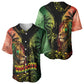 One Love Bahamas Baseball Jersey Rastafarian Lion Reggae Grunge Style