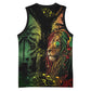 One Love Bahamas Basketball Jersey Rastafarian Lion Reggae Grunge Style