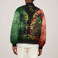 One Love Bahamas Bomber Jacket Rastafarian Lion Reggae Grunge Style