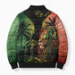 One Love Bahamas Bomber Puffer Jacket Rastafarian Lion Reggae Grunge Style