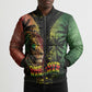 One Love Bahamas Bomber Puffer Jacket Rastafarian Lion Reggae Grunge Style