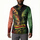 One Love Bahamas Button Sweatshirt Rastafarian Lion Reggae Grunge Style
