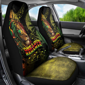 One Love Bahamas Car Seat Cover Rastafarian Lion Reggae Grunge Style