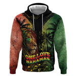 One Love Bahamas Hoodie Rastafarian Lion Reggae Grunge Style
