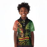 One Love Bahamas Kid Polo Shirt Rastafarian Lion Reggae Grunge Style