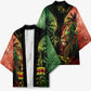 One Love Bahamas Kimono Rastafarian Lion Reggae Grunge Style