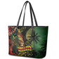 One Love Bahamas Leather Tote Bag Rastafarian Lion Reggae Grunge Style
