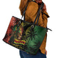 One Love Bahamas Leather Tote Bag Rastafarian Lion Reggae Grunge Style