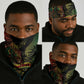 One Love Bahamas Neck Gaiter Rastafarian Lion Reggae Grunge Style