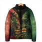 One Love Bahamas Padded Jacket Rastafarian Lion Reggae Grunge Style