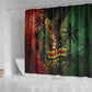 One Love Bahamas Shower Curtain Rastafarian Lion Reggae Grunge Style