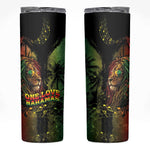 One Love Bahamas Skinny Tumbler Rastafarian Lion Reggae Grunge Style