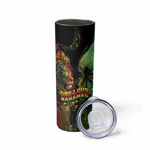 One Love Bahamas Skinny Tumbler Rastafarian Lion Reggae Grunge Style