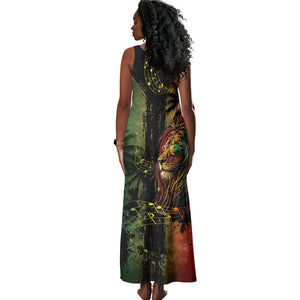 One Love Bahamas Tank Maxi Dress Rastafarian Lion Reggae Grunge Style
