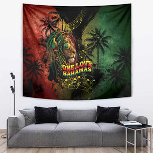 One Love Bahamas Tapestry Rastafarian Lion Reggae Grunge Style