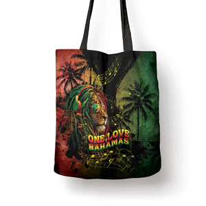 One Love Bahamas Tote Bag Rastafarian Lion Reggae Grunge Style