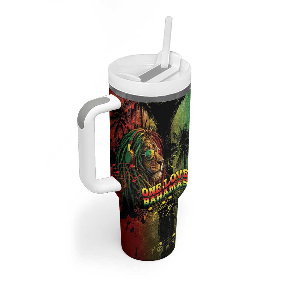 One Love Bahamas Tumbler With Handle Rastafarian Lion Reggae Grunge Style