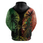 One Love Bahamas Zip Hoodie Rastafarian Lion Reggae Grunge Style