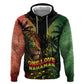 One Love Bahamas Zip Hoodie Rastafarian Lion Reggae Grunge Style