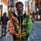 One Love Bahamas Zip Hoodie Rastafarian Lion Reggae Grunge Style