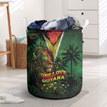 One Love Guyana Laundry Basket Rastafarian Lion Reggae Grunge Style