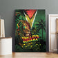 One Love Guyana Canvas Wall Art Rastafarian Lion Reggae Grunge Style