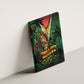 One Love Guyana Canvas Wall Art Rastafarian Lion Reggae Grunge Style
