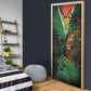 One Love Guyana Door Cover Rastafarian Lion Reggae Grunge Style