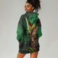 One Love Guyana Hoodie Dress Rastafarian Lion Reggae Grunge Style