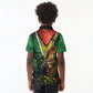 One Love Guyana Kid Polo Shirt Rastafarian Lion Reggae Grunge Style