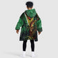 One Love Guyana Kid Wearable Blanket Hoodie Rastafarian Lion Reggae Grunge Style