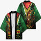 One Love Guyana Kimono Rastafarian Lion Reggae Grunge Style