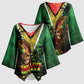One Love Guyana Kimono Sleeve Blouse Rastafarian Lion Reggae Grunge Style