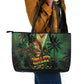 One Love Guyana Leather Tote Bag Rastafarian Lion Reggae Grunge Style