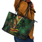 One Love Guyana Leather Tote Bag Rastafarian Lion Reggae Grunge Style