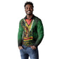 One Love Guyana Long Sleeve Polo Shirt Rastafarian Lion Reggae Grunge Style