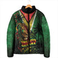 One Love Guyana Padded Jacket Rastafarian Lion Reggae Grunge Style