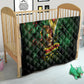 One Love Guyana Quilt Rastafarian Lion Reggae Grunge Style