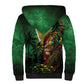 One Love Guyana Sherpa Hoodie Rastafarian Lion Reggae Grunge Style