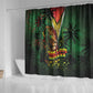 One Love Guyana Shower Curtain Rastafarian Lion Reggae Grunge Style