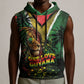 One Love Guyana Sleeveless Hoodie Rastafarian Lion Reggae Grunge Style