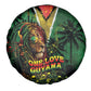One Love Guyana Spare Tire Cover Rastafarian Lion Reggae Grunge Style