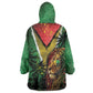 One Love Guyana Wearable Blanket Hoodie Rastafarian Lion Reggae Grunge Style