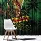 One Love Guyana Window Curtain Rastafarian Lion Reggae Grunge Style