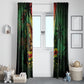 One Love Guyana Window Curtain Rastafarian Lion Reggae Grunge Style