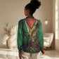 One Love Guyana Women Casual Shirt Rastafarian Lion Reggae Grunge Style