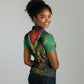 One Love Guyana Women Polo Shirt Rastafarian Lion Reggae Grunge Style